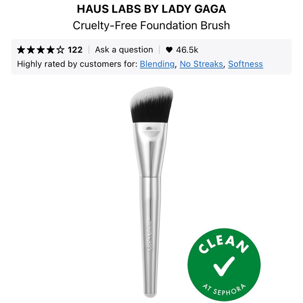 Haus Labs Foundation Brush w/ Box Included